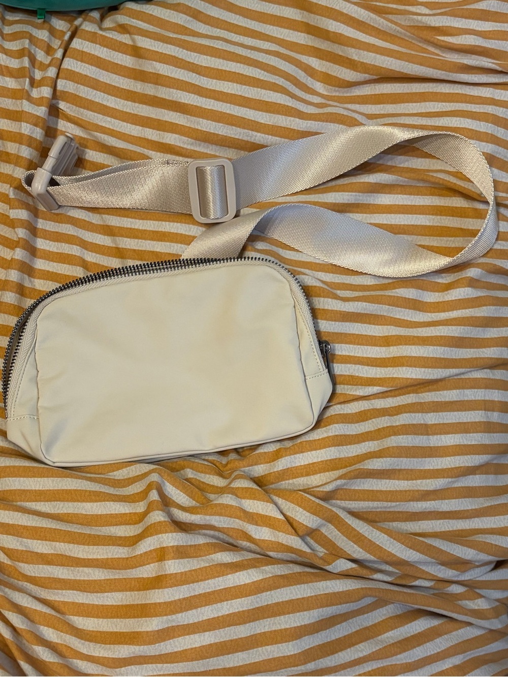 Neutral Cream Crossbody Belt Bag - Unbranded